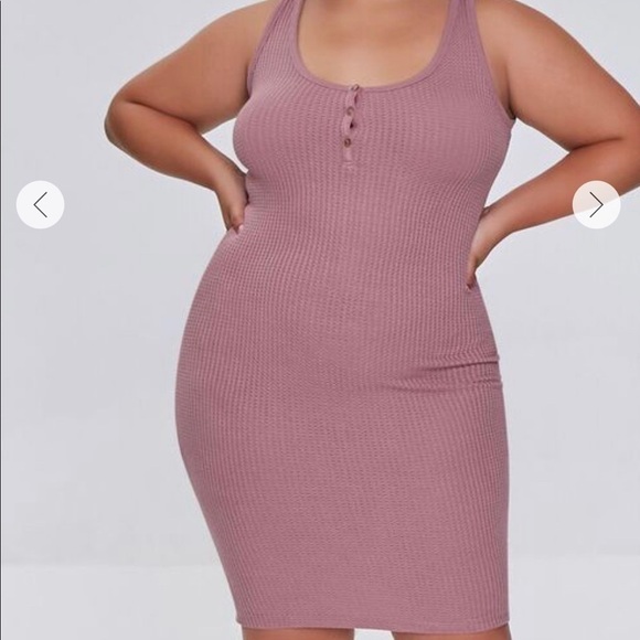 Forever 21 Plus Knit Tank Dress Mauve - 1X - Picture 3 of 5